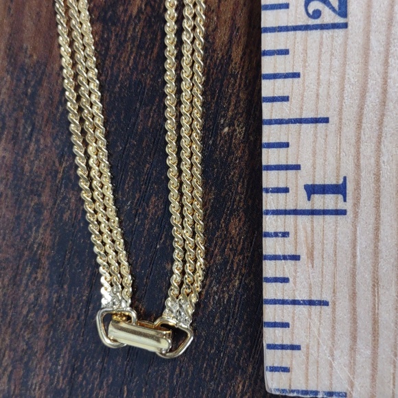 Vintage Hobe Triple Chain Necklace - Picture 5 of 9